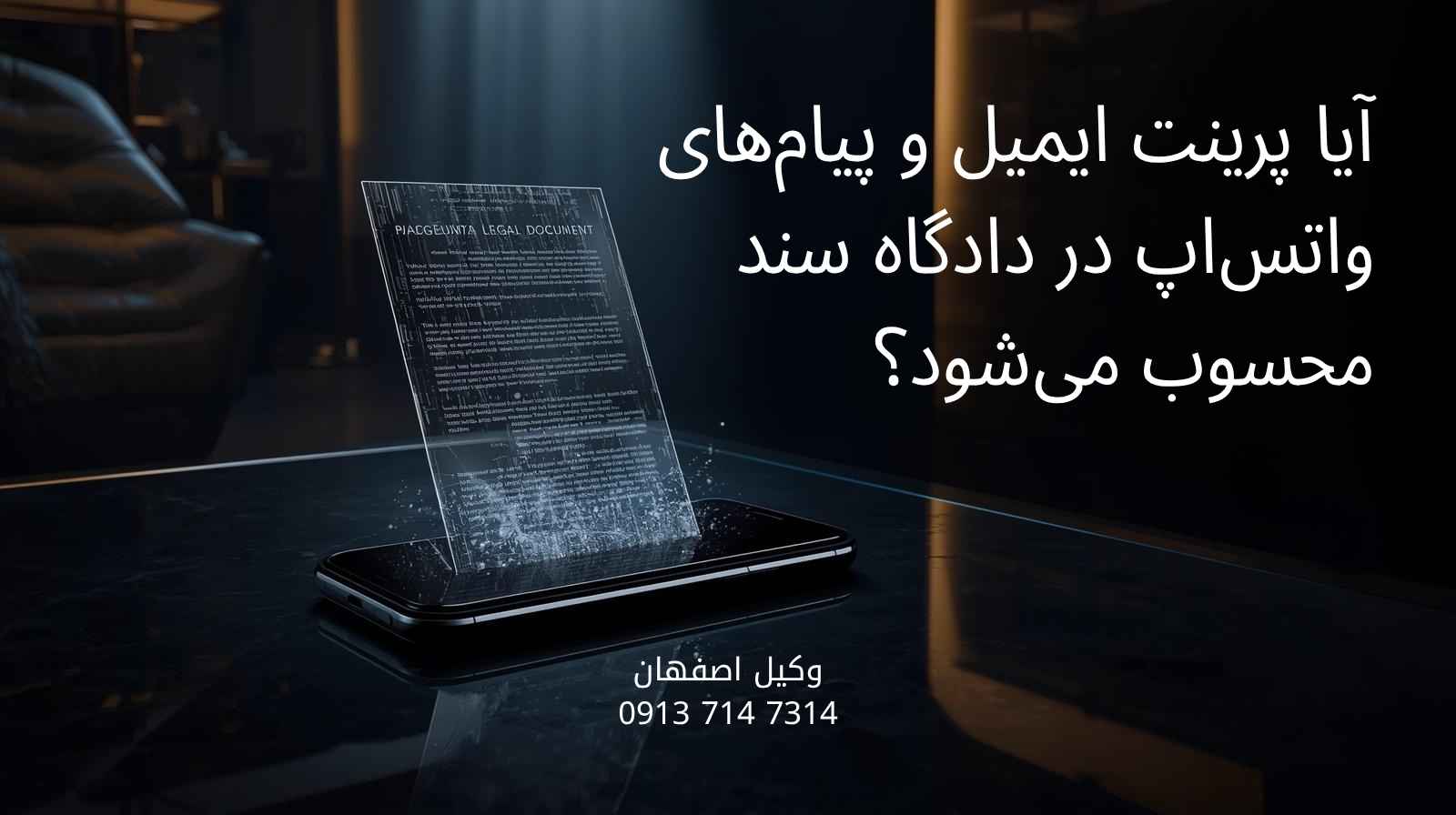 آیا پرینت ایمیل و پیام‌های واتس‌اپ در دادگاه سند محسوب می‌شود؟