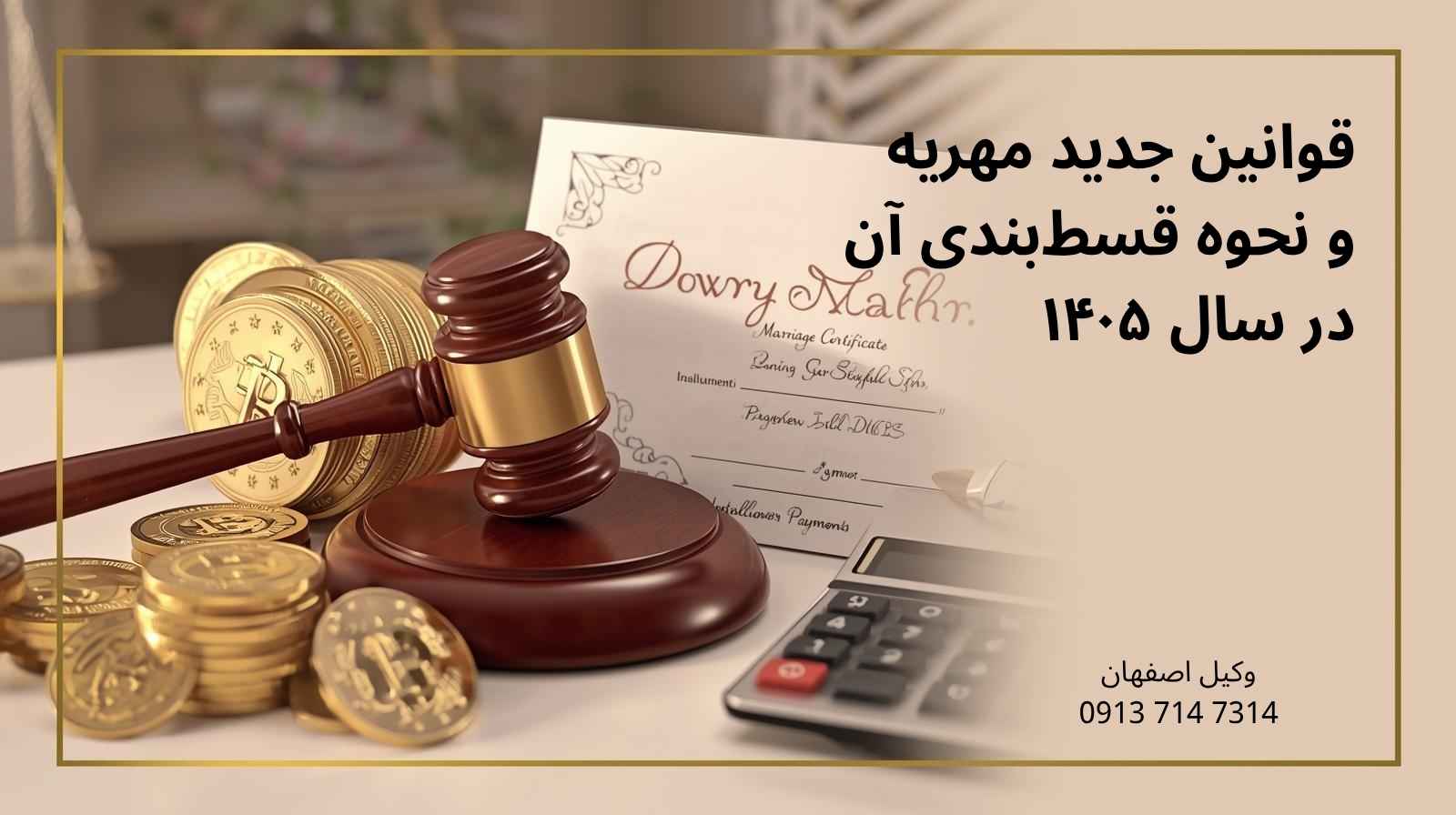 قوانین جدید مهریه و نحوه قسط‌ بندی آن در سال 1405